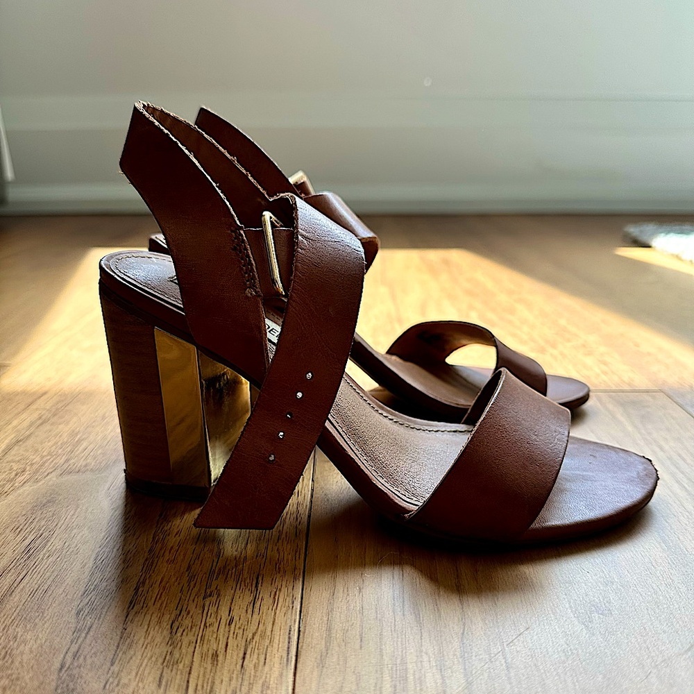 Steve Madden Heeled Sandals With Gold Detail